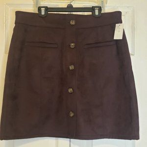 Maurices brown button up skirt. NWT